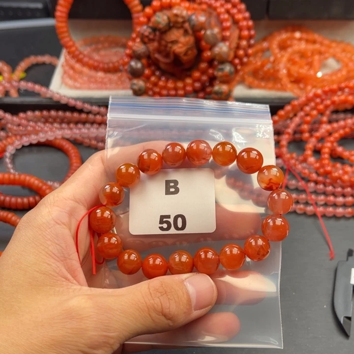 南红玛瑙未镶嵌多样性发货默认微瑕称重11mm