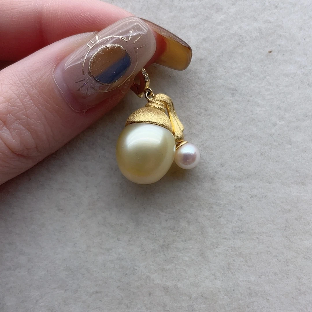 海水珍珠银S925镶嵌吊坠82