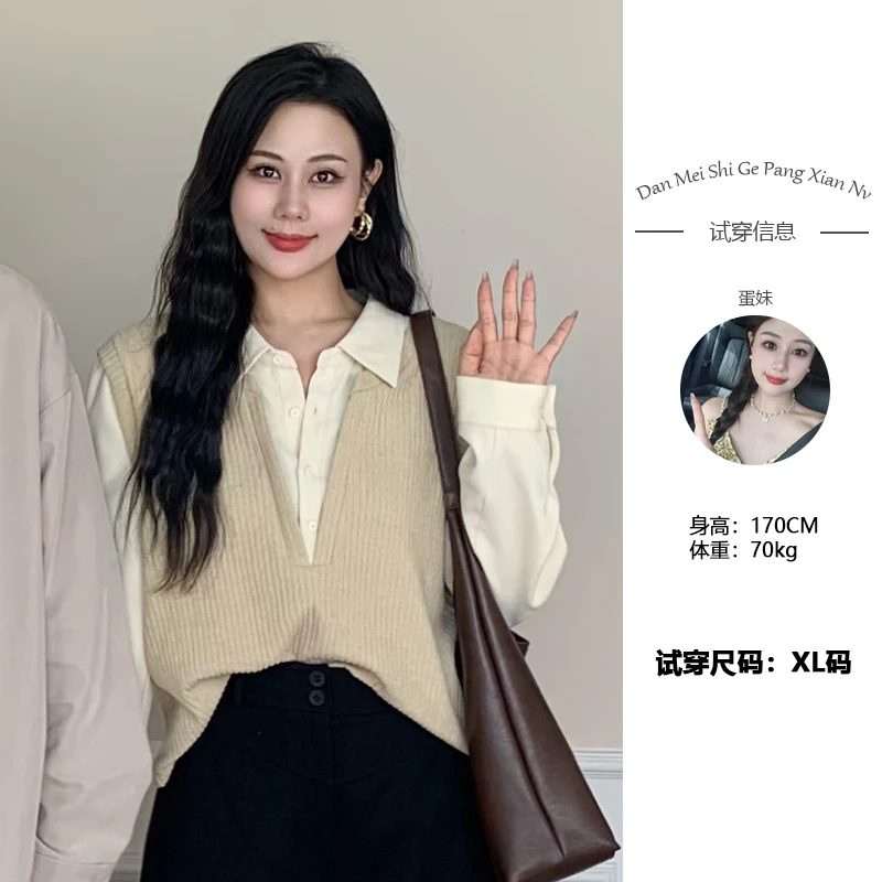 【绵绵奶酥】秋冬假两件针织外衫经典耐看吸引眼球上衣DM22927