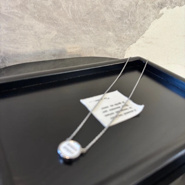 铜合金项链 圆形字母项链XL3017