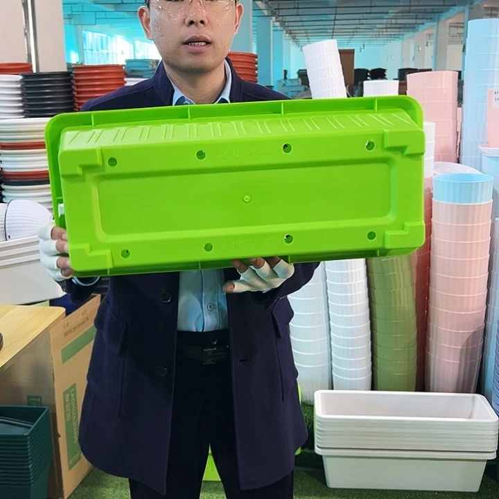 微瑕菜盆长52宽24高17果绿3只无托