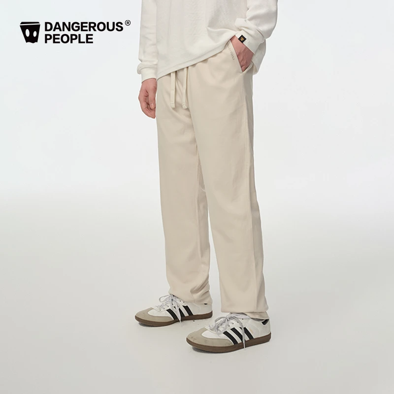 Dangerouspeople薛之谦dsp休闲斜纹合身直筒时尚百搭潮针织长裤