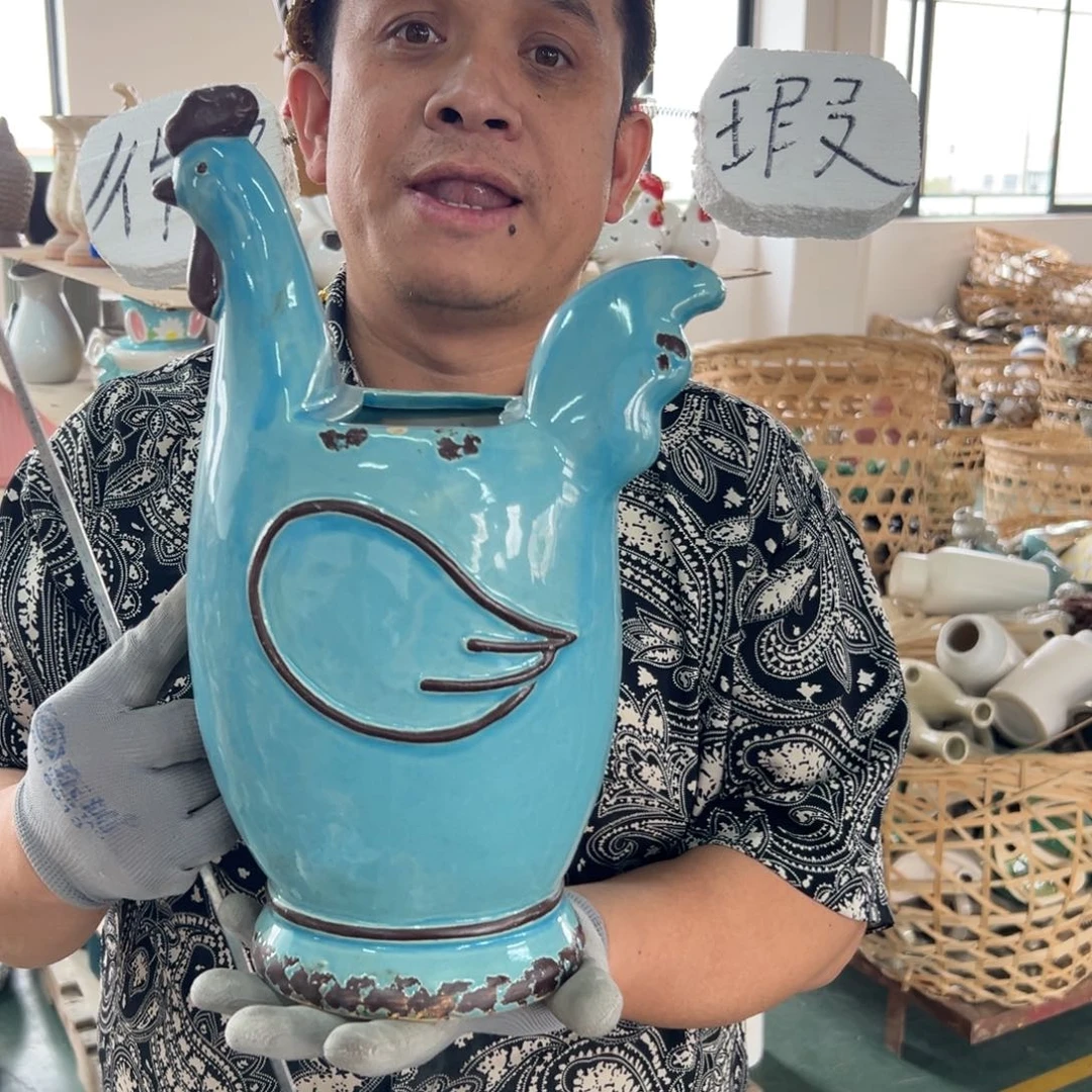 摆件67 号高中低温陶瓷瓶（部分微瑕）