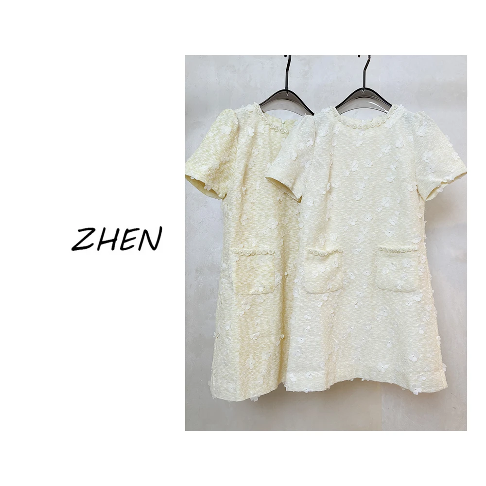 【ZHEN】25K00495 2025新款时尚气质修身显瘦小众设计连衣裙女