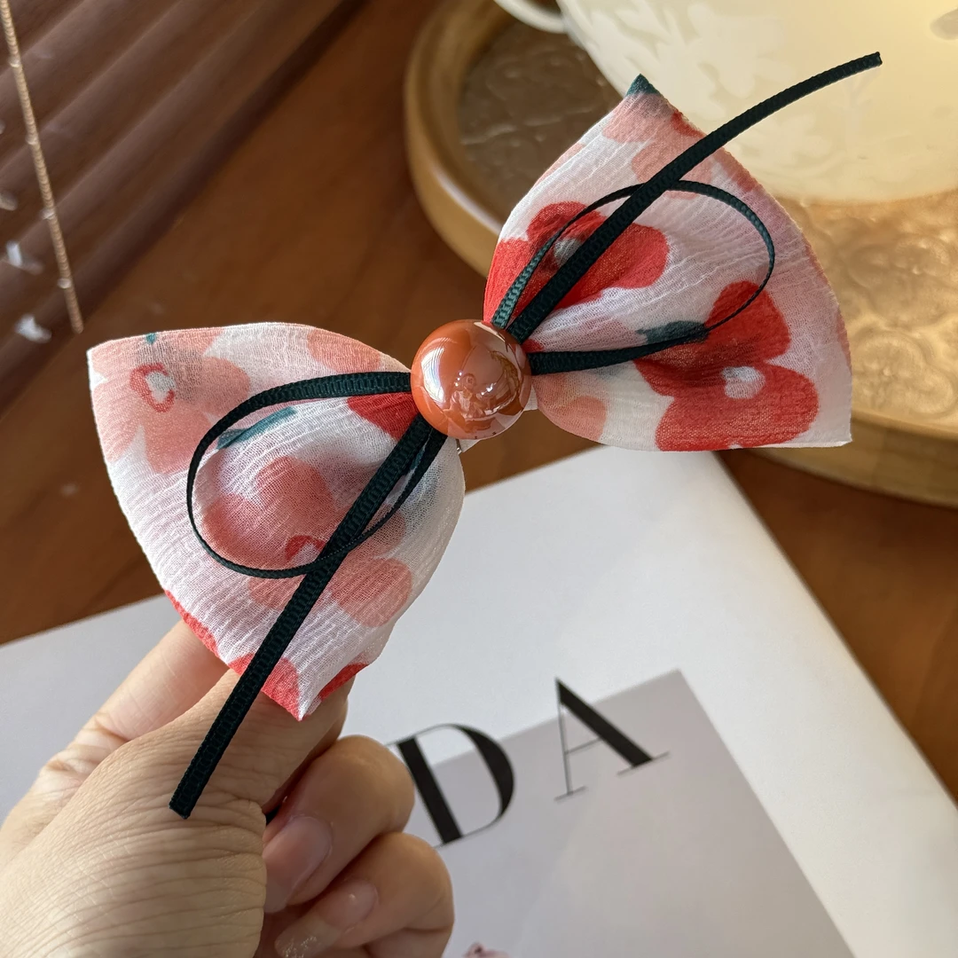 8667蝴蝶结花朵发夹