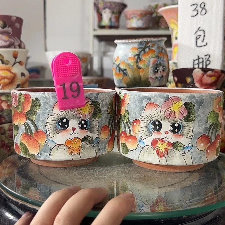 帆****景德镇幸运花盆手绘盆