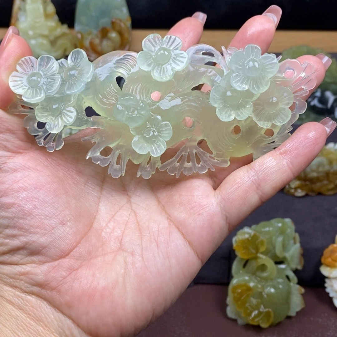 蛇纹石玉颈饰未镶嵌摸****七