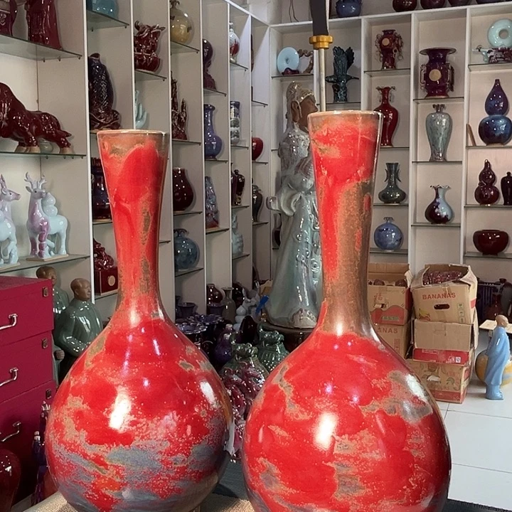 陈***根钧瓷瓷片钧瓷摆件钧瓷摆件