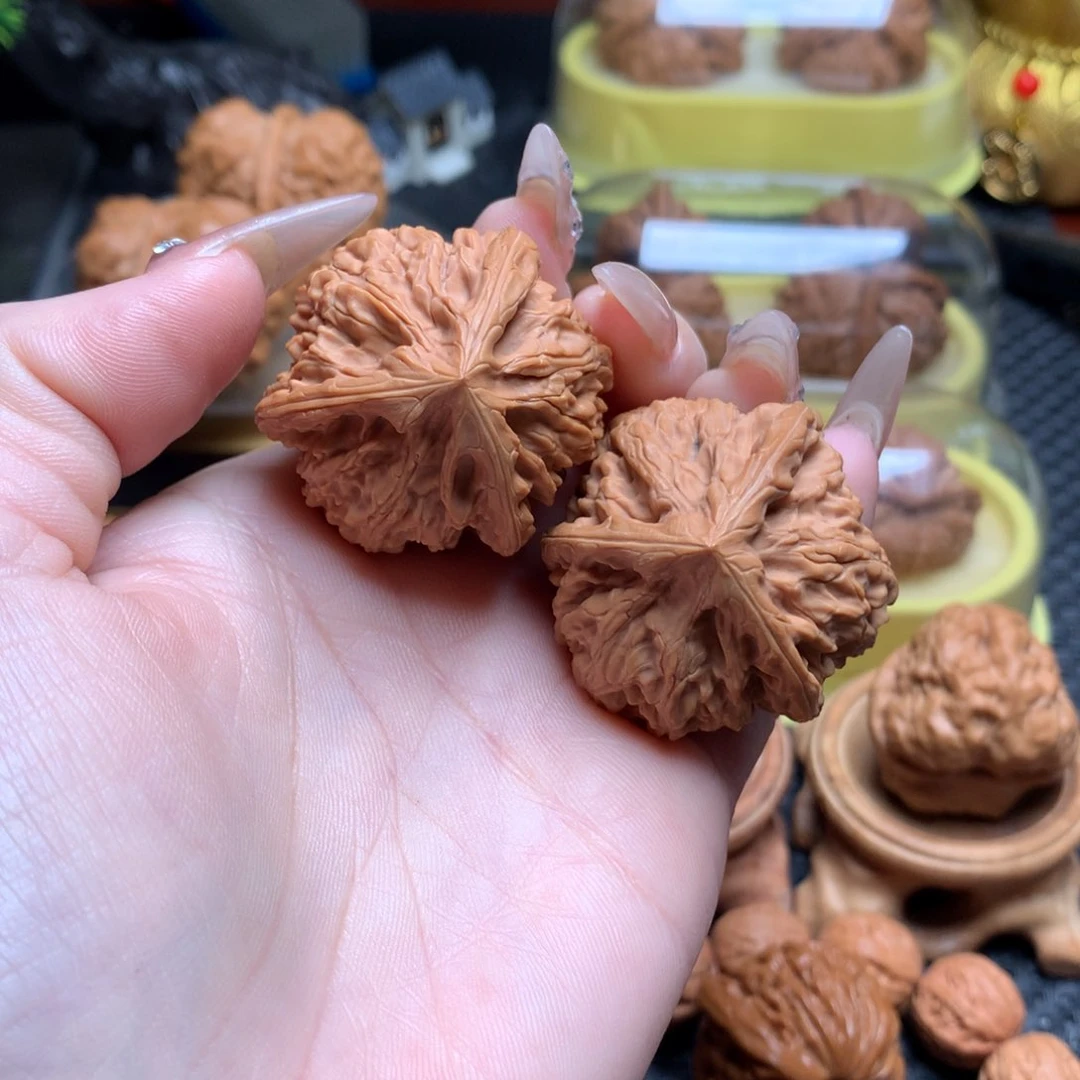 文玩核桃把件38御龙三棱