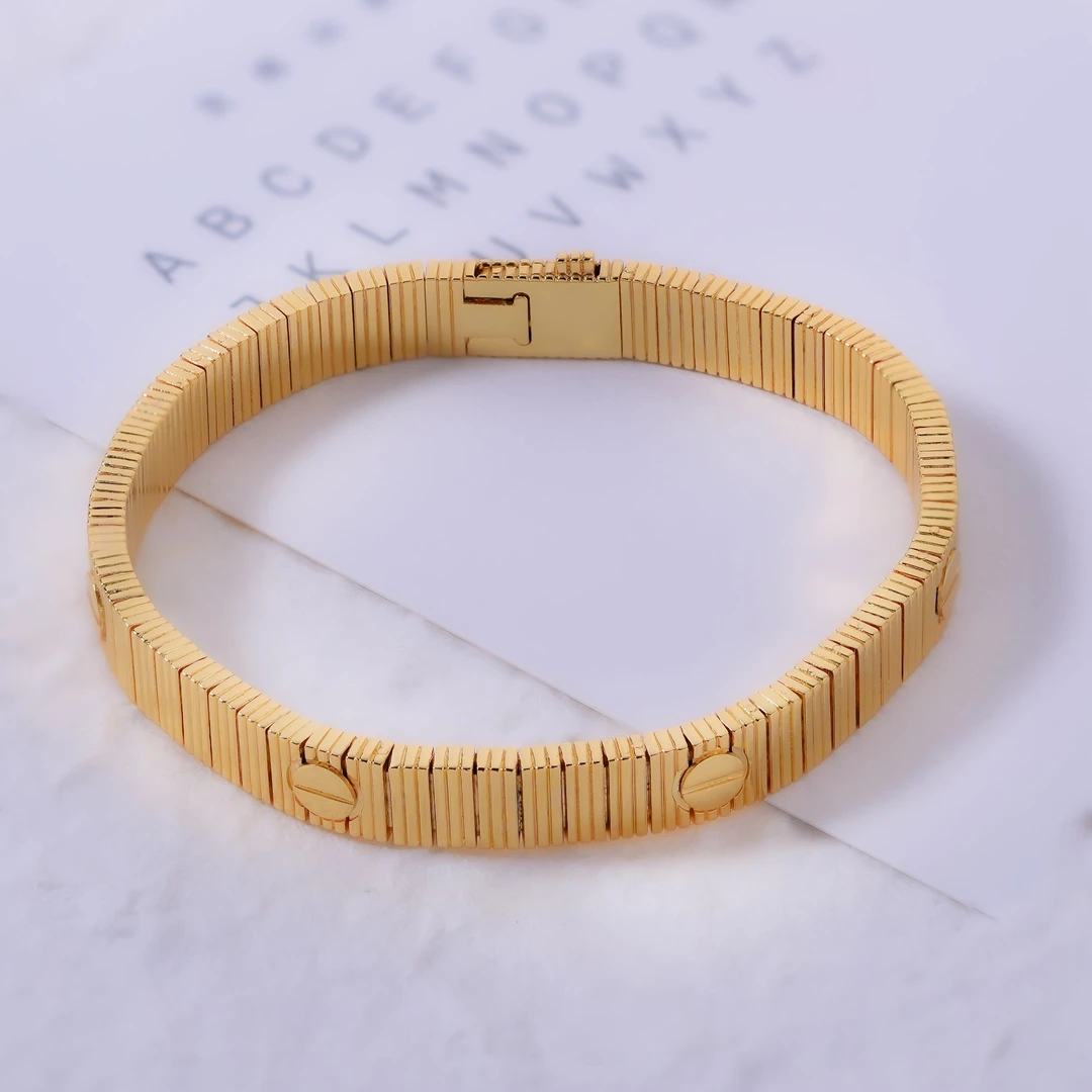 【横纹】手镯 气质经典百搭轻奢螺丝钉DIY手链QRP20513