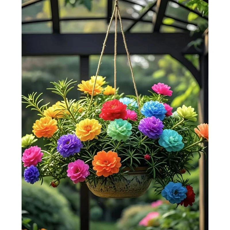 @带花苞重瓣太阳花苗带根盆栽混色喜光植物阳台庭院观花植物鲜花