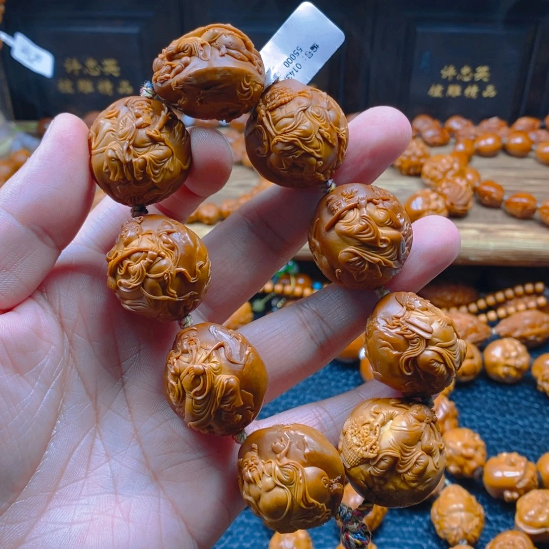 手串/手链橄榄核许忠英27×28风景八仙