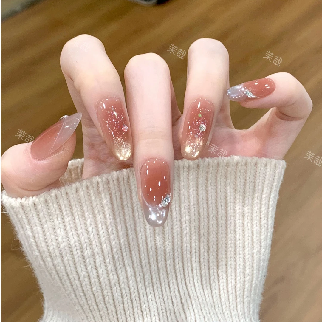 茉哉【星澜】纯手工定制美甲拆卸穿戴甲A5271