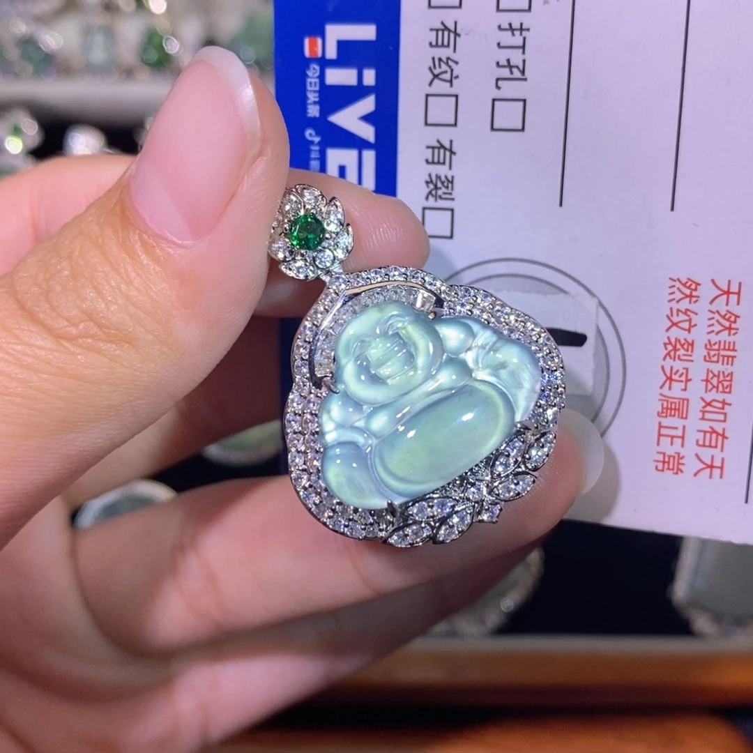 翡翠未镶嵌颈饰天然