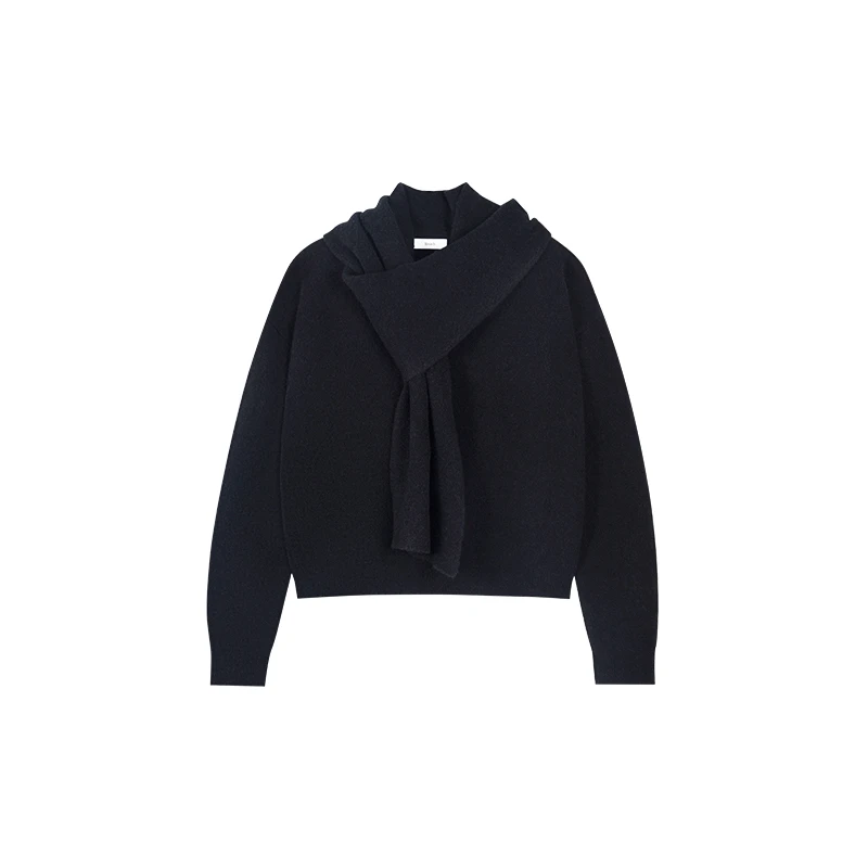 「云绒矜围」IDA&S质风围巾领毛衣舒适别致设计感休闲简约保暖上衣