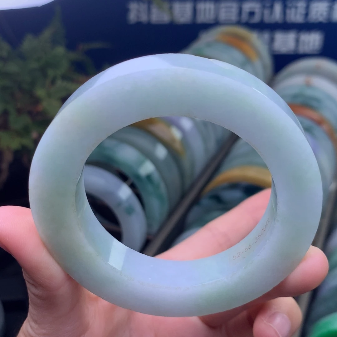 定制翡翠未镶嵌手镯定制不退不换52-56