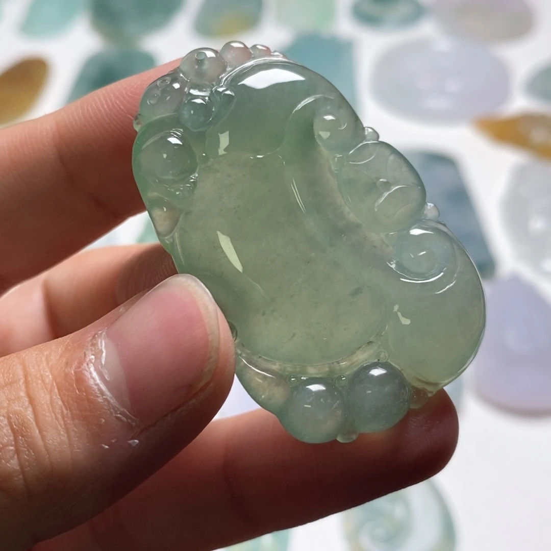 未镶嵌定制翡翠如意