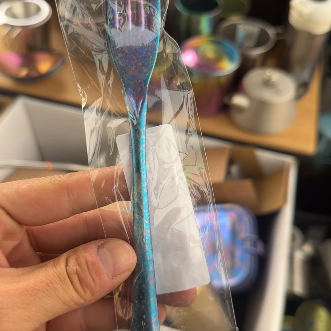 金属随机颜色心形叉子微瑕