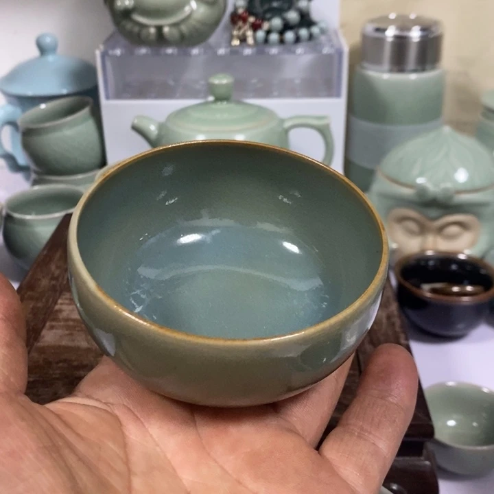 杯子瓷原矿釉原产地汝瓷微瑕杯子