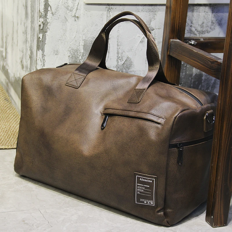 独立鞋位出差旅行包单肩包防水手提包干湿分离健身包复古斜挎包潮