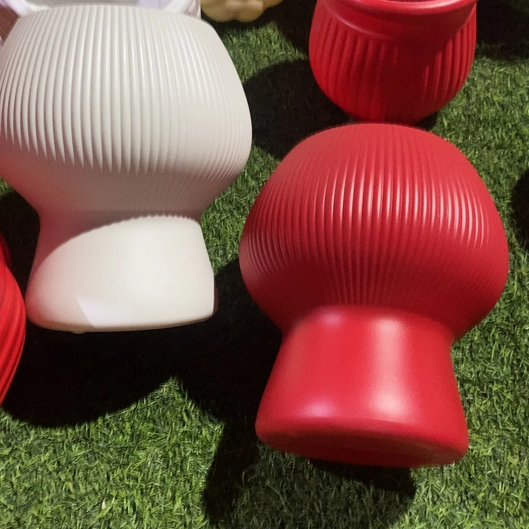 直播间专拍1白1红花盆