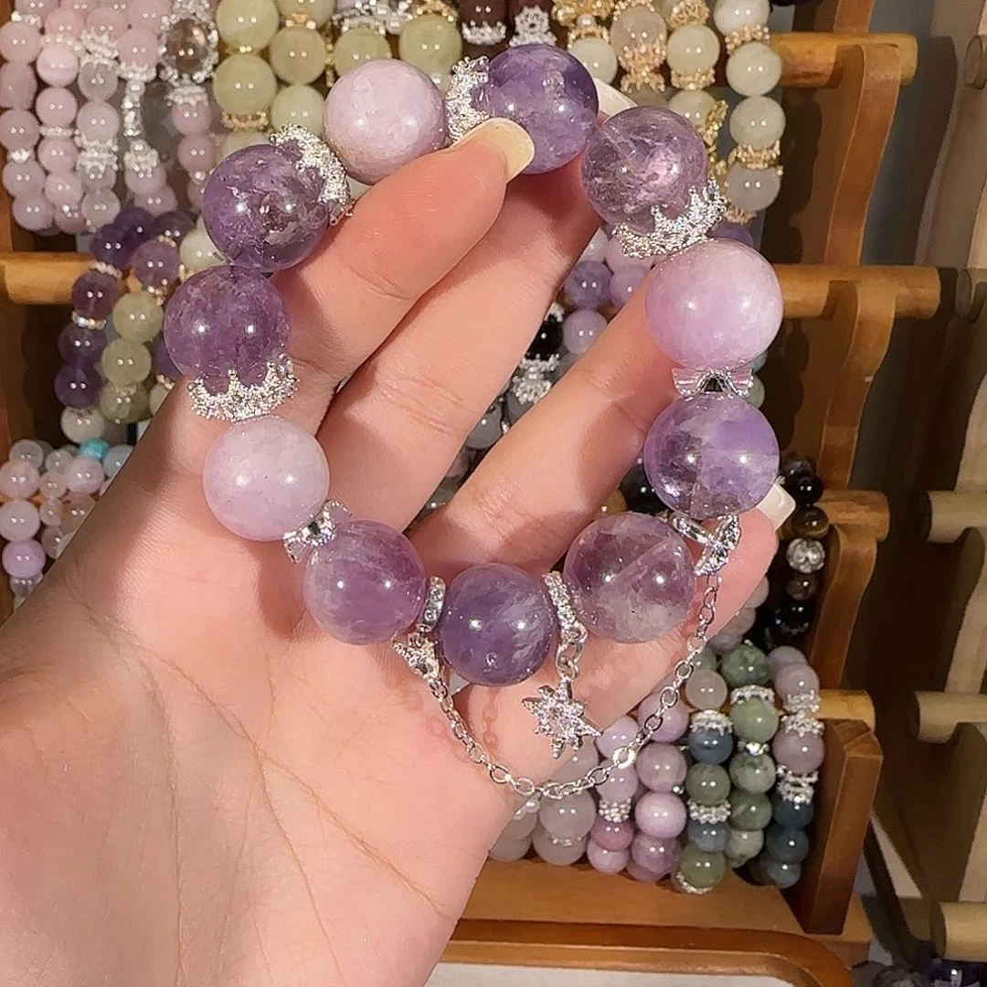 烟晶手链未镶嵌哈哈