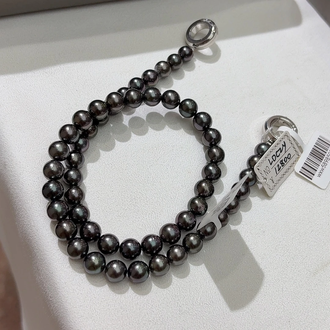 吉尔德四星拉贡小点位黑珍珠钢琴黑7-8mm正圆极微瑕镜面光