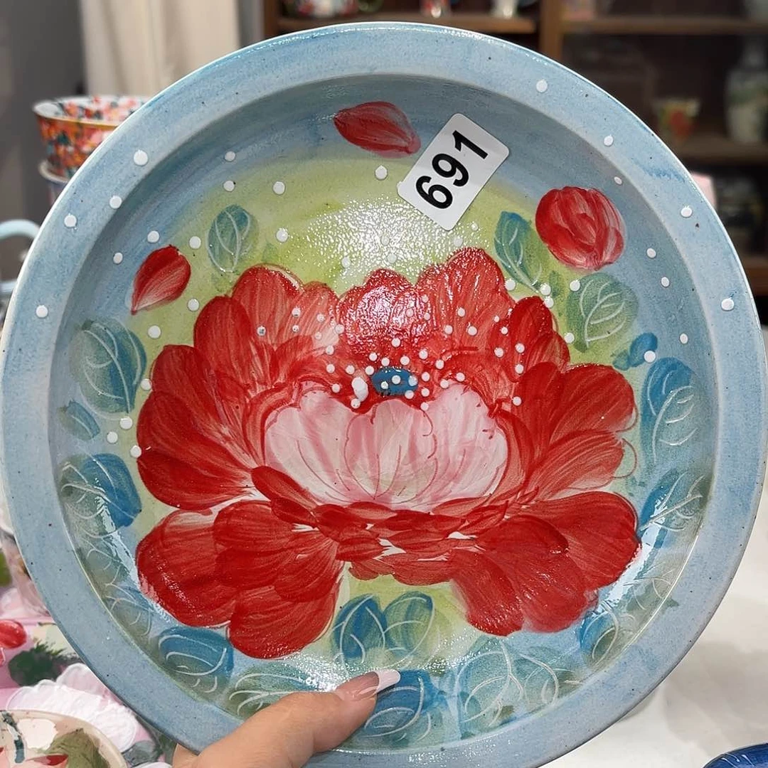 瓷片景德镇手绘高温釉下彩陶瓷茶具