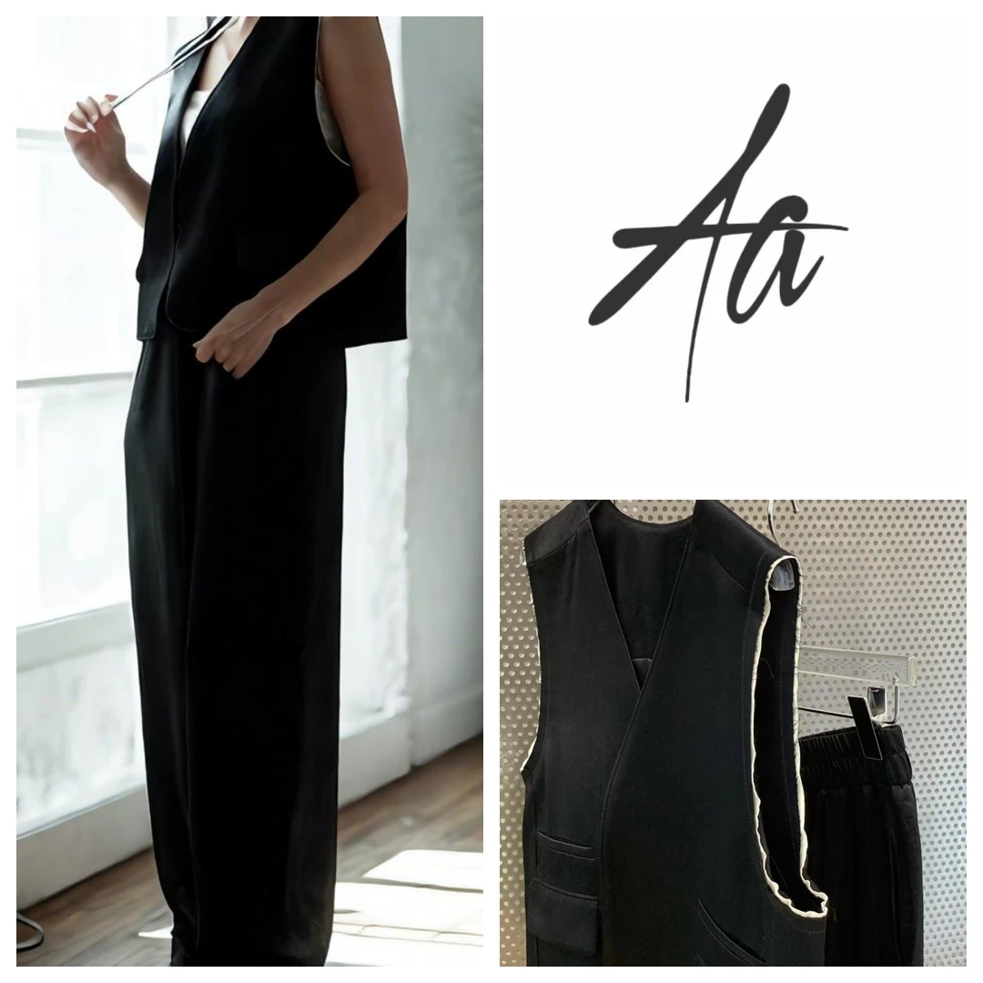 深圳南油2025百搭褶皱醋酸网红气质时尚无袖韩版