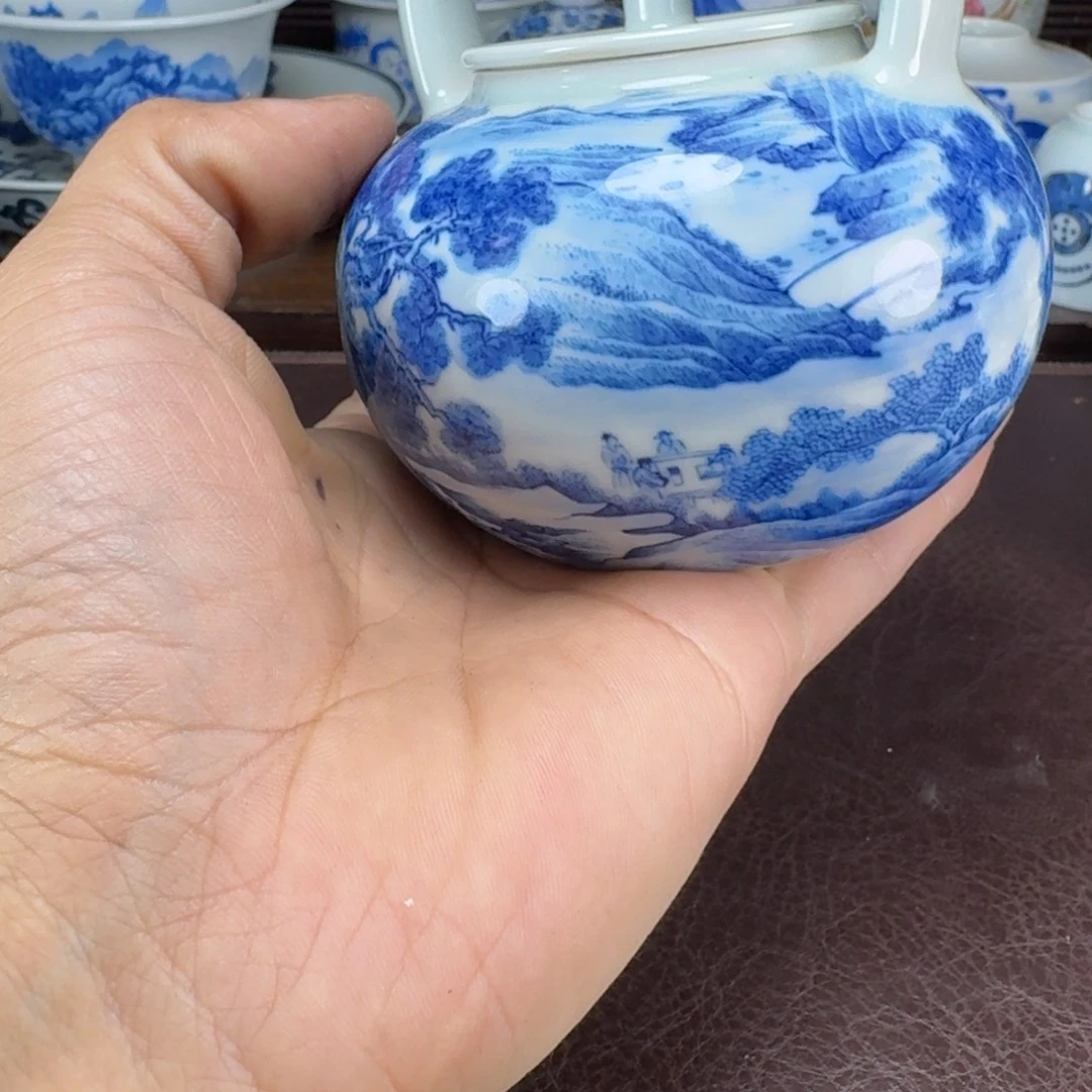 橘***技瓷片当代景德镇陶瓷手绘茶具