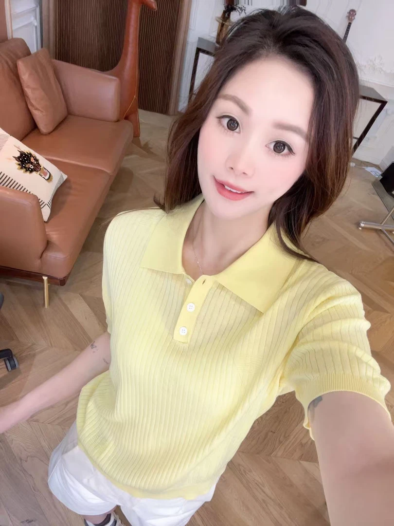 YTTRIUM LIN[柠檬树]夏款时尚polo针织衫（不能机洗甩干）50568