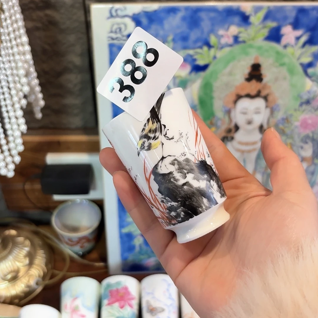 盛*等烟雨陶瓷手作杯子388