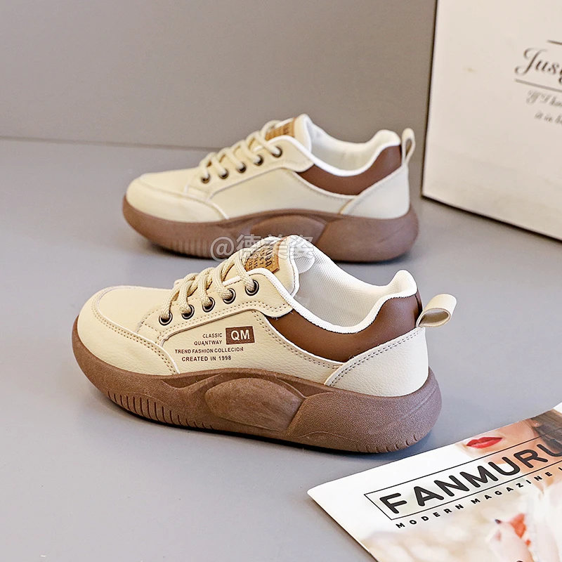 2025年春季新款百搭女鞋厚底复古板鞋ins潮鞋春秋时尚运动休闲鞋