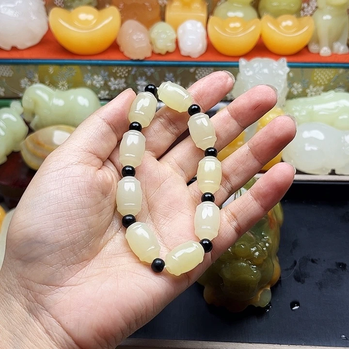 ****g石材貔貅手把材料换