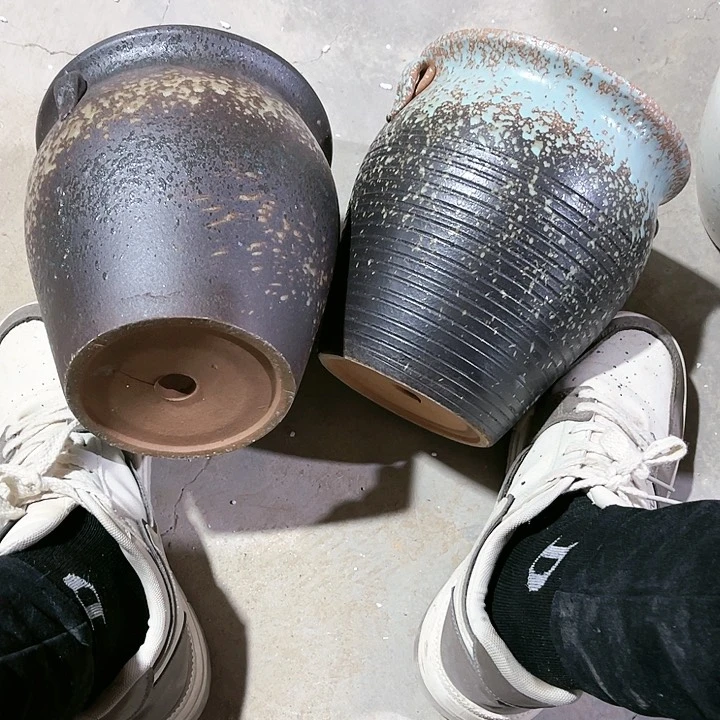 红陶口径19高度21两只瑕疵