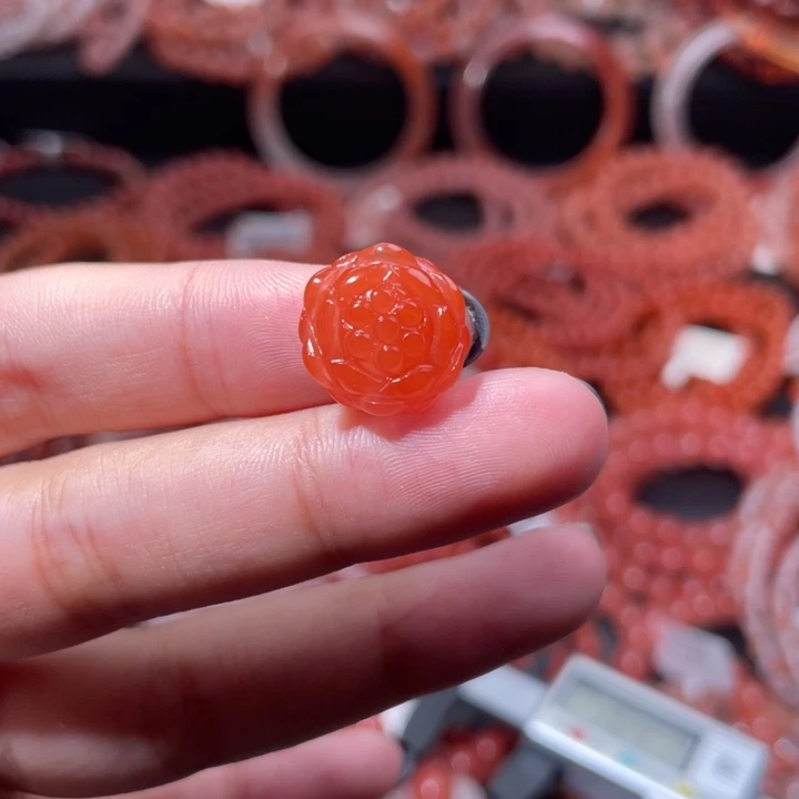 南红玛瑙未镶嵌配饰手串莲花1729