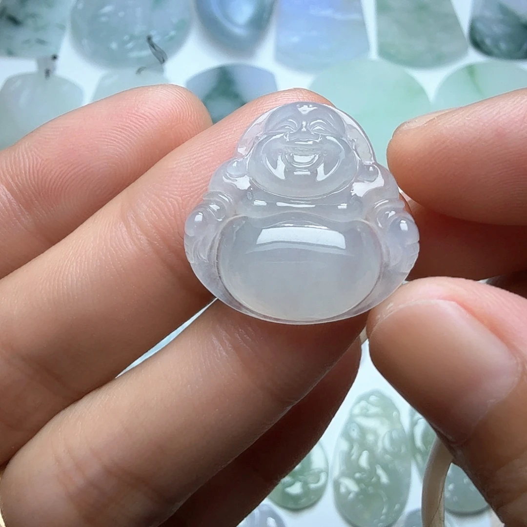 翡翠未镶嵌颈饰天然缅甸翡翠A货佛公