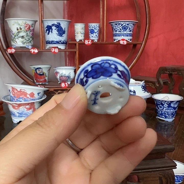 摆件墨奈手工手绘陶瓷花盆
