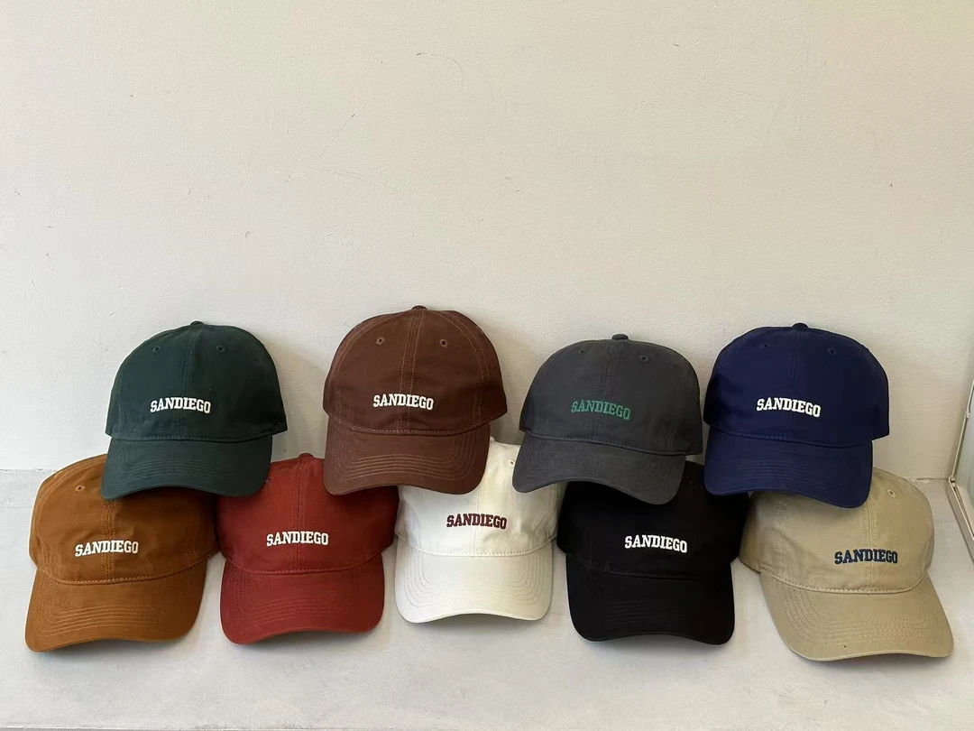 韩国简约复古刺绣字母棒球男女软妹可爱显脸小美式圆脸休闲鸭舌帽