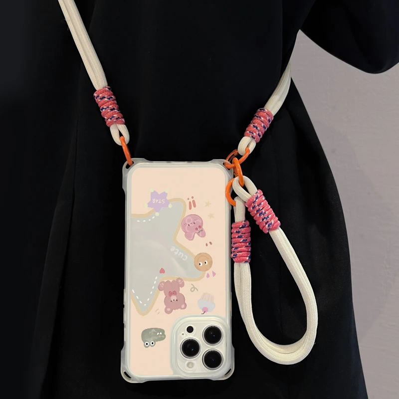 可手提斜挎适用15promax新款iPhone16pro苹果13pro手机12防滑11壳