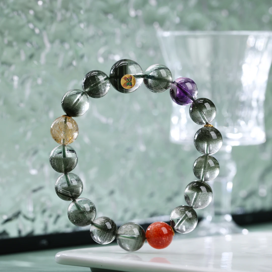 【雯雯】【升职加薪】18K绿幽灵配比手串    XW-016