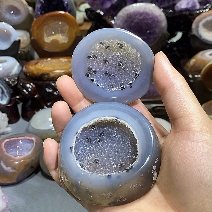 紫晶未镶嵌摆件聚宝盆