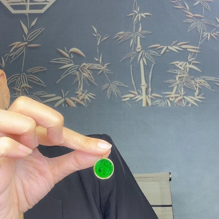 翡翠银S925镶嵌吊坠(不含链)特价