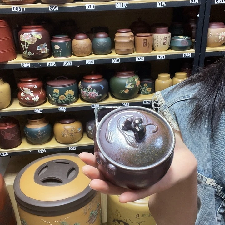 紫砂茶叶罐菩**宝紫砂茶叶罐