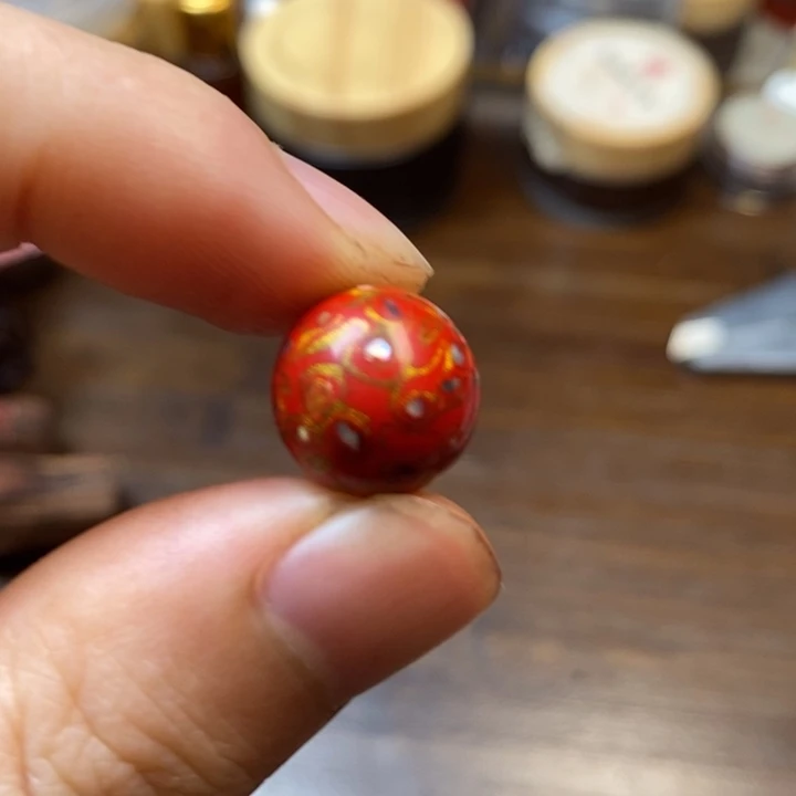 大漆工艺品其他红金螺钿12mm