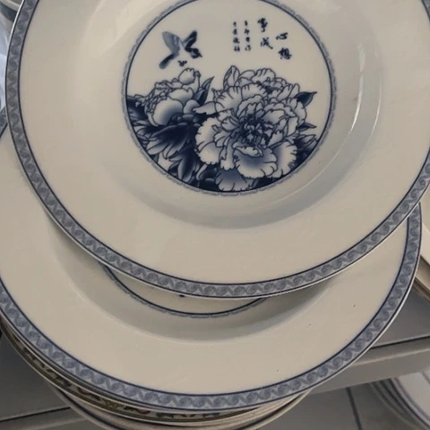 陶瓷8寸深盘两个陶瓷