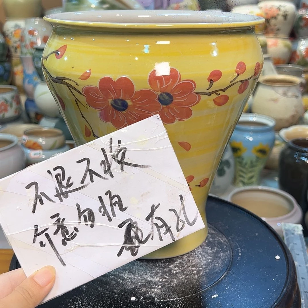 景德镇陶瓷花盆瑕品123