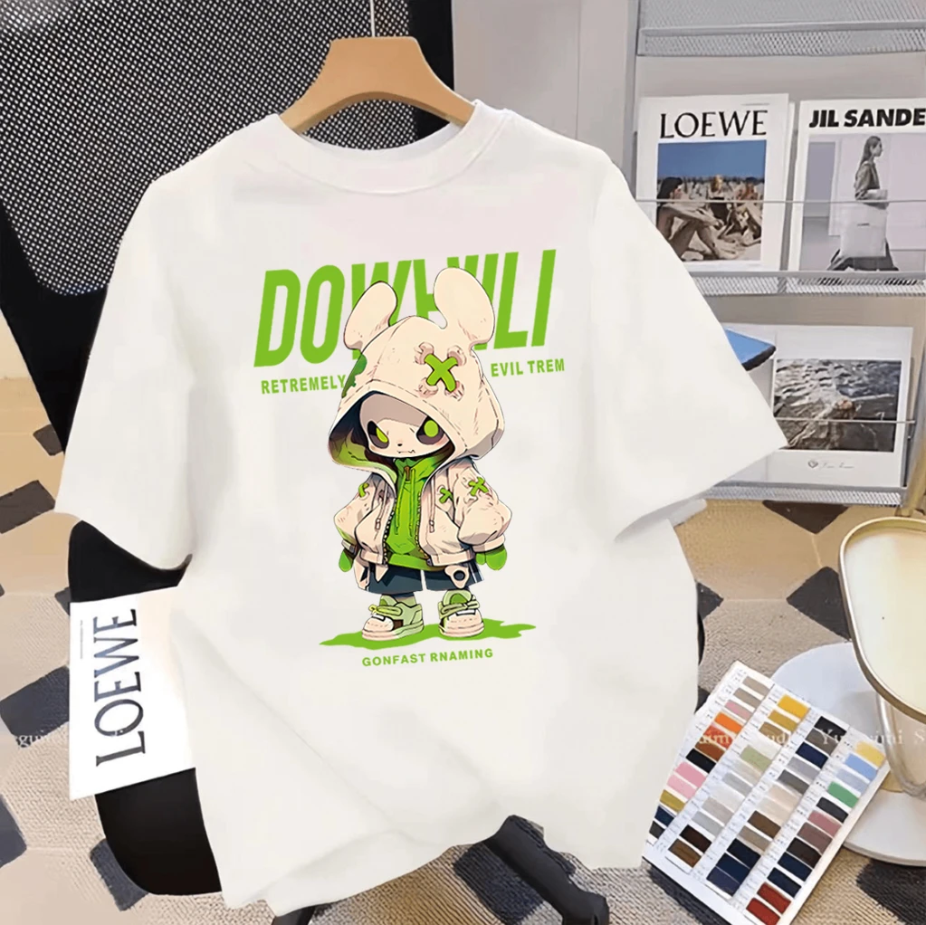 【一折粉丝福利】2025潮流纯棉圆领短袖百搭男女同款情侣款