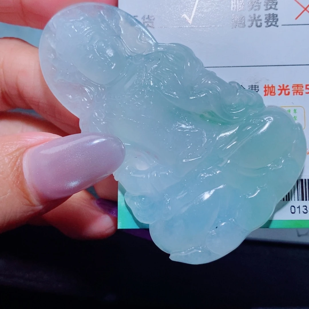 定制翡翠未镶嵌定制翡翠毛货挂件