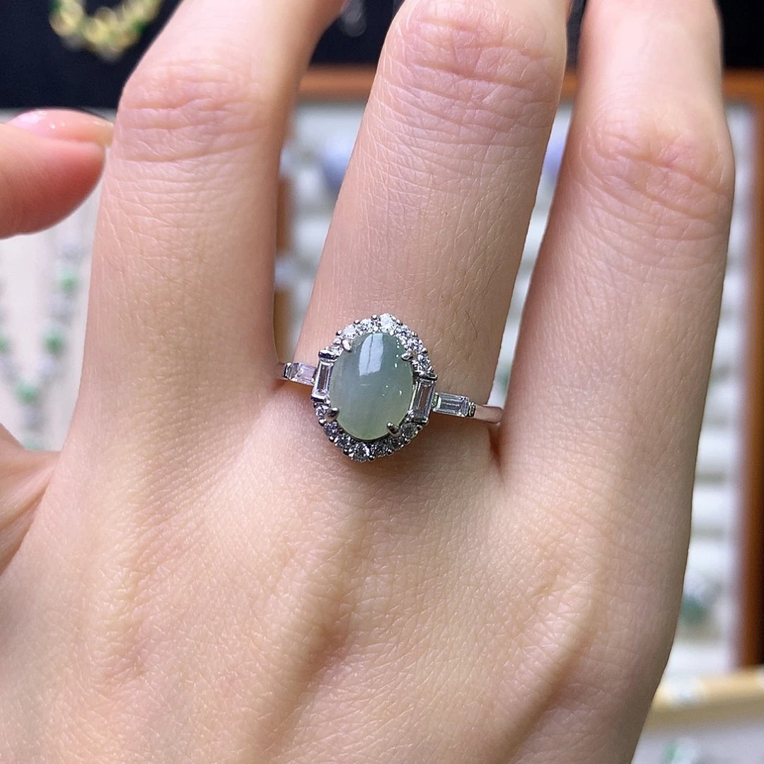 翡翠银S925镶嵌戒指39